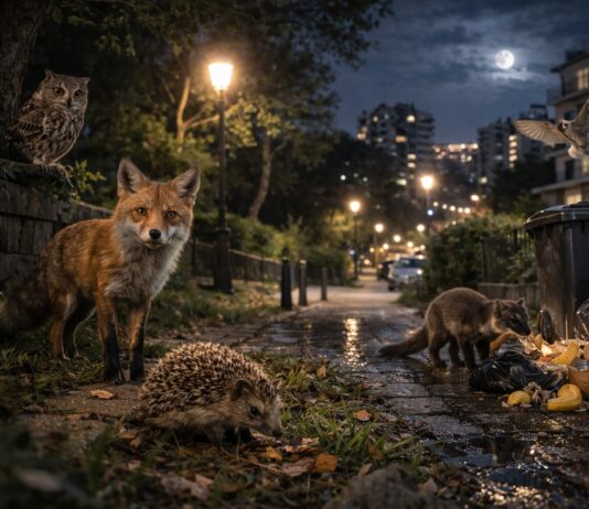 Incontri notturni con animali selvatici in città Incontri notturni con animali selvatici