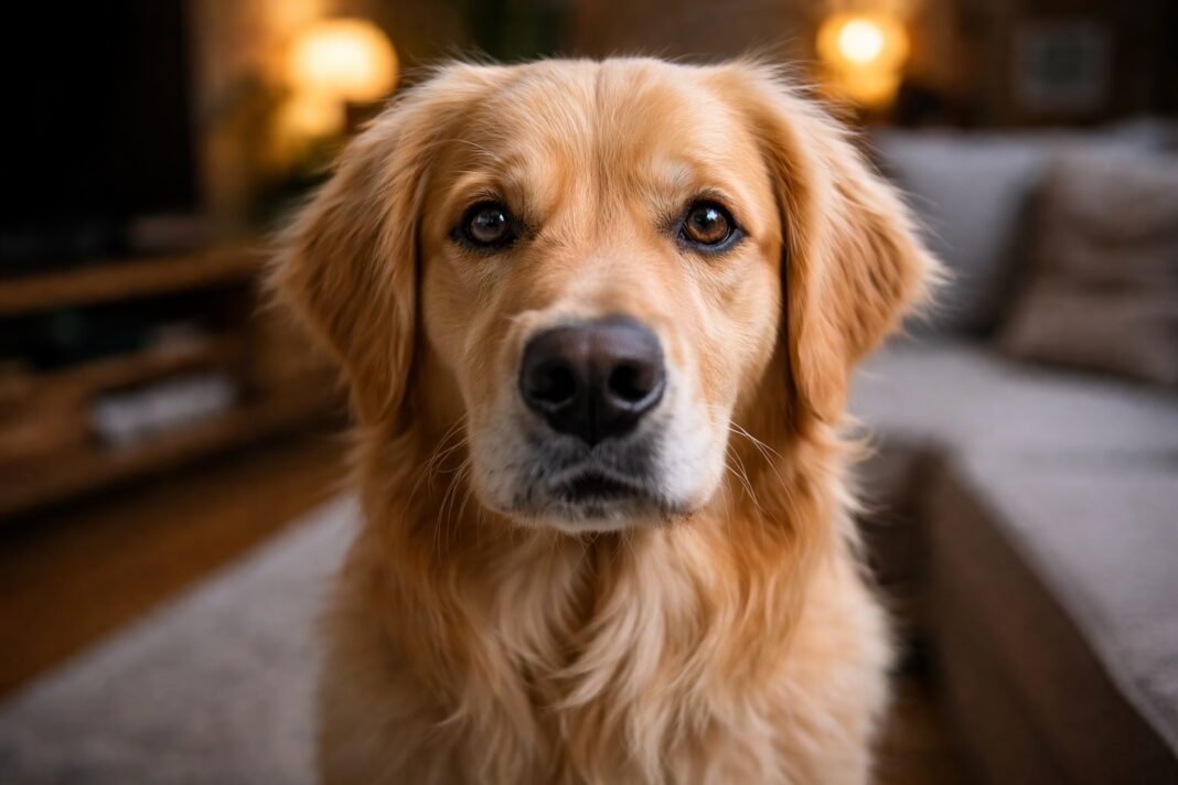 Cane che guarda fisso
