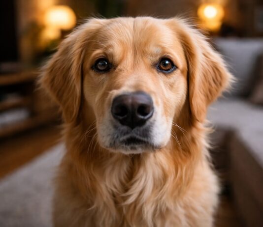 Cane che guarda fisso