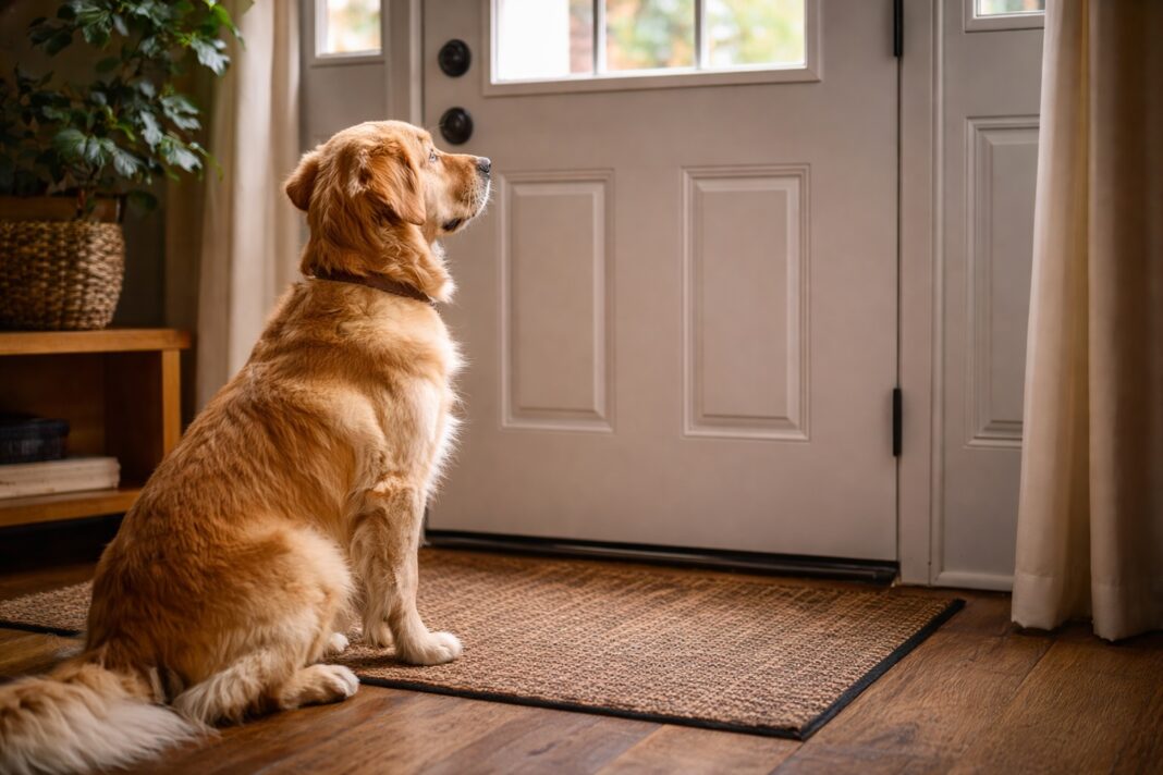 Perché i cani aspettano vicino alla porta