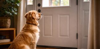 Perché i cani aspettano vicino alla porta Perché i cani aspettano vicino alla porta